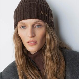 Ruslan Baginskiy RB Beanie Wool Hat 
Brown Color with Beige Logo